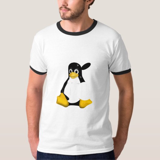 ナシのAPPLEのLINUXのタキシードMAC Tシャツ (正面)