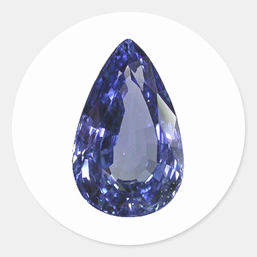 ナシカットのサファイア ラウンドシール (正面)