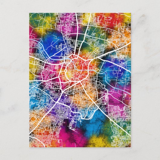 ナシクマハラシュトラシティの地図 ポストカード (正面)