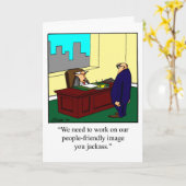 ナショナルおもしろいボスの日の挨拶状 カード (黄色い花)