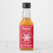 ナショナルエグノグデイお祝い12月24日レッド リキュールボトルラベル (正面)