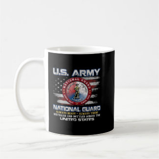 ナショナルガード退役軍人常に準備ができているV コーヒーマグカップ