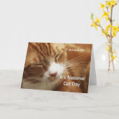 ナショナルキャットデー10月29日 カード (黄色い花)