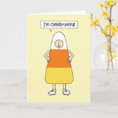 ナショナルキャンディーコーンの日 – 10月。 カード (黄色い花)