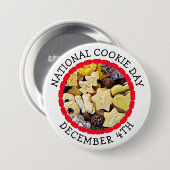 ナショナルクッキーデー12月4日フードホリデー 缶バッジ (正面&裏面)