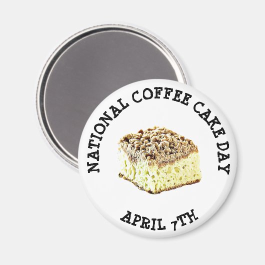 ナショナルコーヒーケーキの日4月7日ホリデーマグネット マグネット (正面/裏面)