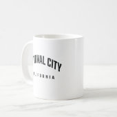 ナショナルシティカリフォルニア州(CA) コーヒーマグカップ (正面左)