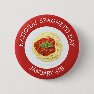 ナショナルスパゲティの日1月4日ボタン 缶バッジ