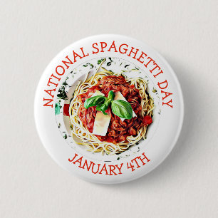 ナショナルスパゲティの日1月4日ボタン 缶バッジ