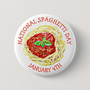 ナショナルスパゲティの日1月4日ボタン 缶バッジ