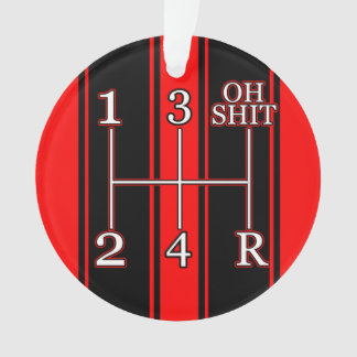 ナショナルスピードレッドブラックデュアルレースストライプオーナメント オーナメント