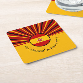 ナショナルスペインのデイお祝いスペインのヒスパニック スクエアペーパーコースター