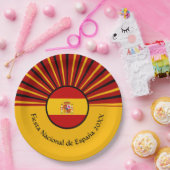 ナショナルスペインのデイお祝いスペインのヒスパニック ペーパープレート (パーティー)