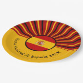 ナショナルスペインのデイお祝いスペインのヒスパニック ペーパープレート (アングル)