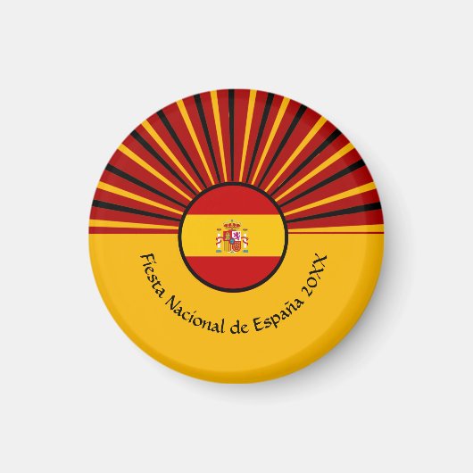 ナショナルスペインのデイお祝いスペインのヒスパニック マグネット (正面)