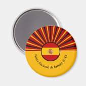 ナショナルスペインのデイお祝いスペインのヒスパニック マグネット (正面/裏面)