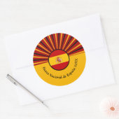 ナショナルスペインのデイお祝いスペインのヒスパニック ラウンドシール (封筒)