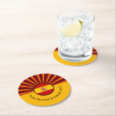 ナショナルスペインのデイお祝いスペインのヒスパニック ラウンドペーパーコースター (インサイチュ)