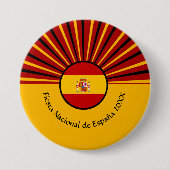 ナショナルスペインのデイお祝いスペインのヒスパニック 缶バッジ (正面)