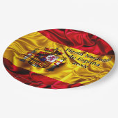 ナショナルスペインのデー、スペインのヒスパニック・デー。 ペーパープレート (アングル)