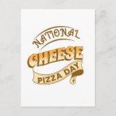 ナショナルチーズピザの日の看板はがき ポストカード (正面)