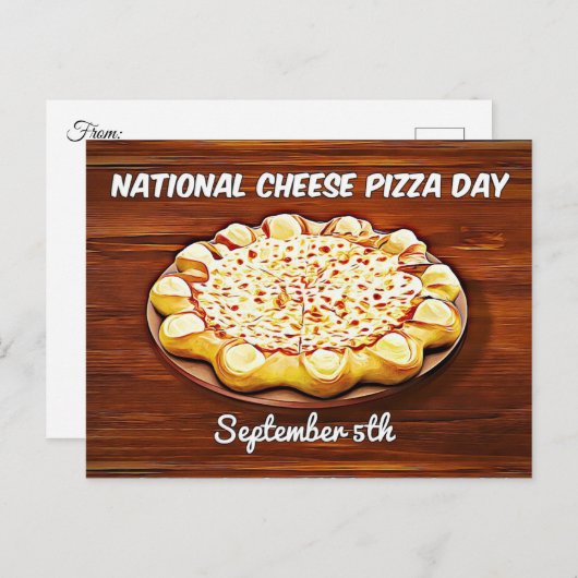 ナショナルチーズピザの日食品の休日 ポストカード (正面/裏面)