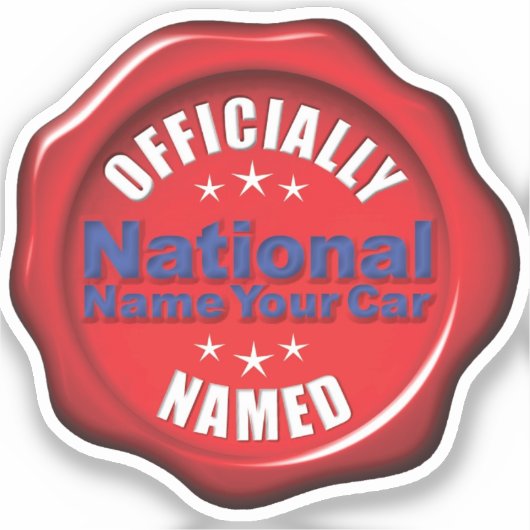 ナショナルネームあなたの車のカスタムデカールカット シール (正面)