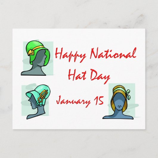 ナショナルハットデー1月15日 ポストカード (正面)
