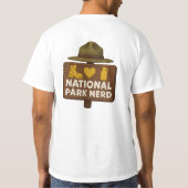 ナショナルパークおたく男性用プレミアムTシャツ Tシャツ (裏面)