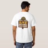 ナショナルパークおたく男性用プレミアムTシャツ Tシャツ (裏面フル)