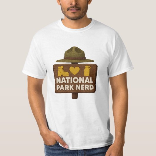 ナショナルパークおたく男性用プレミアムTシャツ Tシャツ (正面)