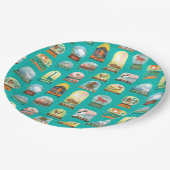 ナショナルパークインティール（緑がかった色）ナプキンス ペーパープレート (アングル)