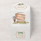 ナショナルパークキャンピングアウトドアアドベンチャー結婚ズ オールインワン招待状 (外側)