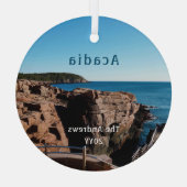 ナショナルパークサンダーホールアカディア ガラスオーナメント (裏面)