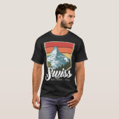 ナショナルパークスイス土産スイスハイキングモ Tシャツ (正面フル)