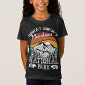 ナショナルパークス素晴らしスモークマウンテンズヴィンテージレトロ Tシャツ (正面)