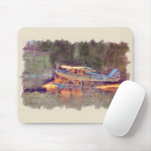 ナショナルパークフロート飛行機レイクからの離陸 マウスパッド (マウス)