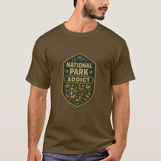 ナショナルパーク中毒プレミアムメンズ Tシャツ (正面)