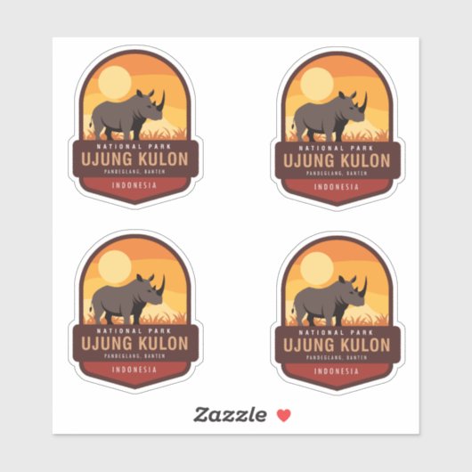 ナショナルパークUjung Kulonインドネシア シール (シート)
