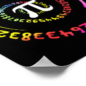 ナショナルピアデイシャツ数学先生TシャツPi Symb ポスター (角)