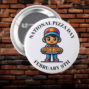 ナショナルピザの日2月9日 缶バッジ