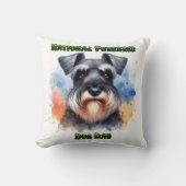 ナショナルピュレーブルドッグデイお祝いシュナウザー クッション (正面)