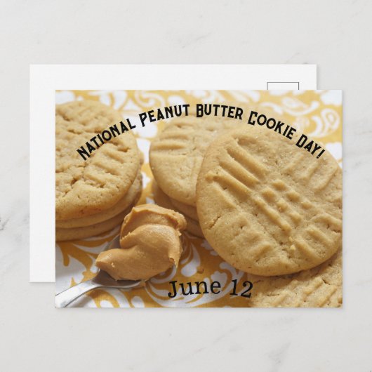 ナショナルピーナッツバタークッキーの日! ポストカード (正面/裏面)