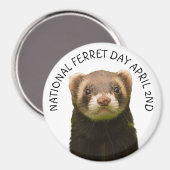 ナショナルフェレットデー4月2日ホリデーマグネット マグネット (正面/裏面)