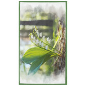 ナショナルフラワーフィンランドの谷のユリ テーブルクロス (正面)