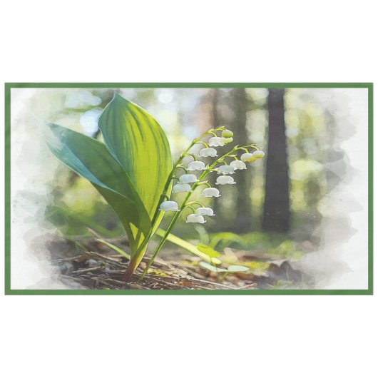 ナショナルフラワーフィンランドの谷のユリ テーブルクロス (正面(横))