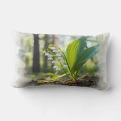 ナショナルフラワーフィンランド渓谷のユリ | ランバークッション (裏面)