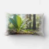 ナショナルフラワーフィンランド渓谷のユリ | ランバークッション (正面)