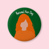 ナショナルヘアデー – 赤頭バッジ/ボタン 缶バッジ