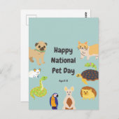 ナショナルペットデー4月11日 ポストカード (正面/裏面)
